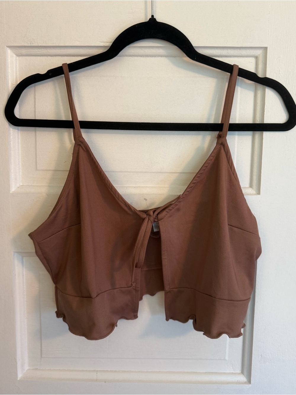 Never Worn H&M Divided Brown Ruched Mini Skirt & Crop Top Matching Set M